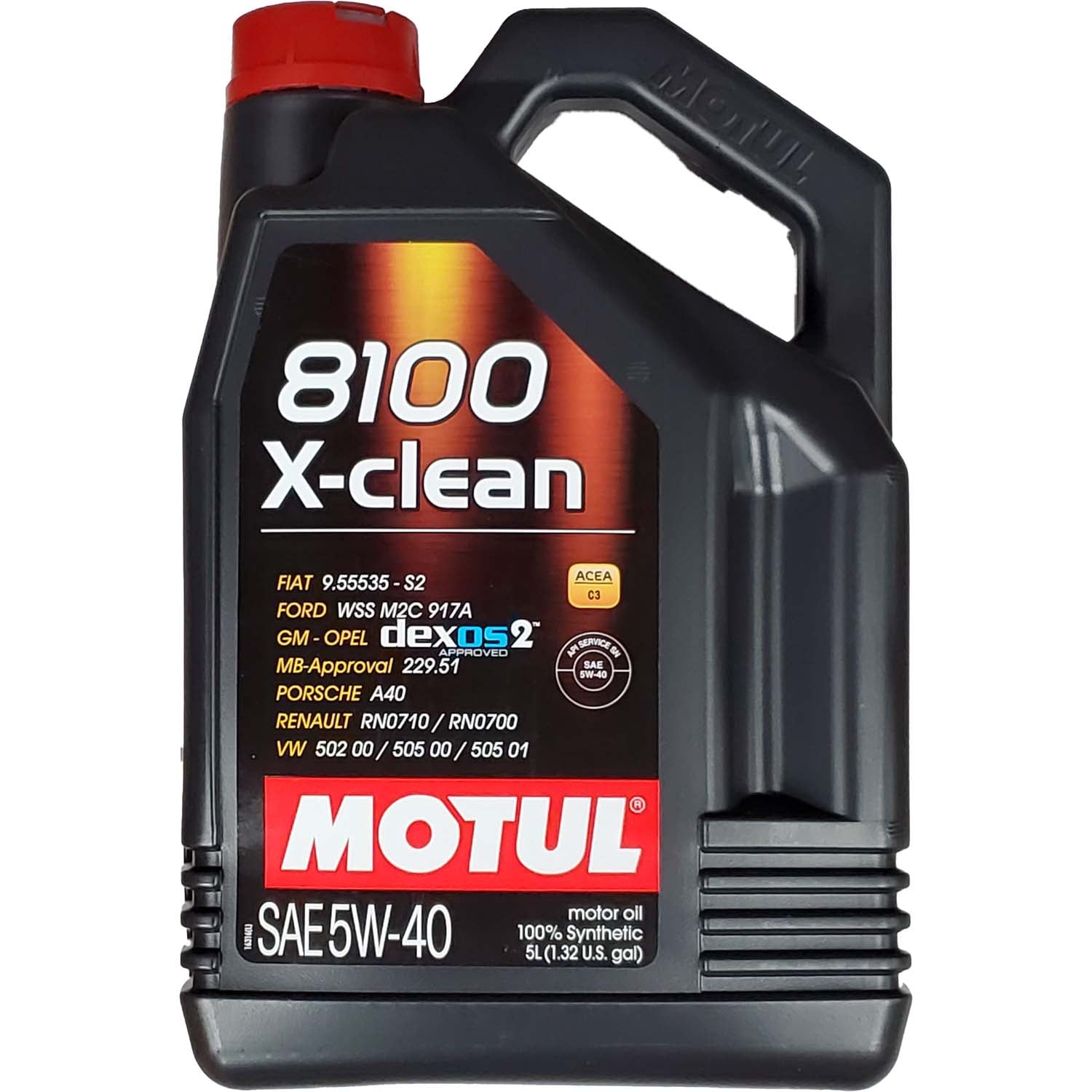 Motul 8100 X-Clean Synthetic Motor Oil 5W40 - 5 Liter