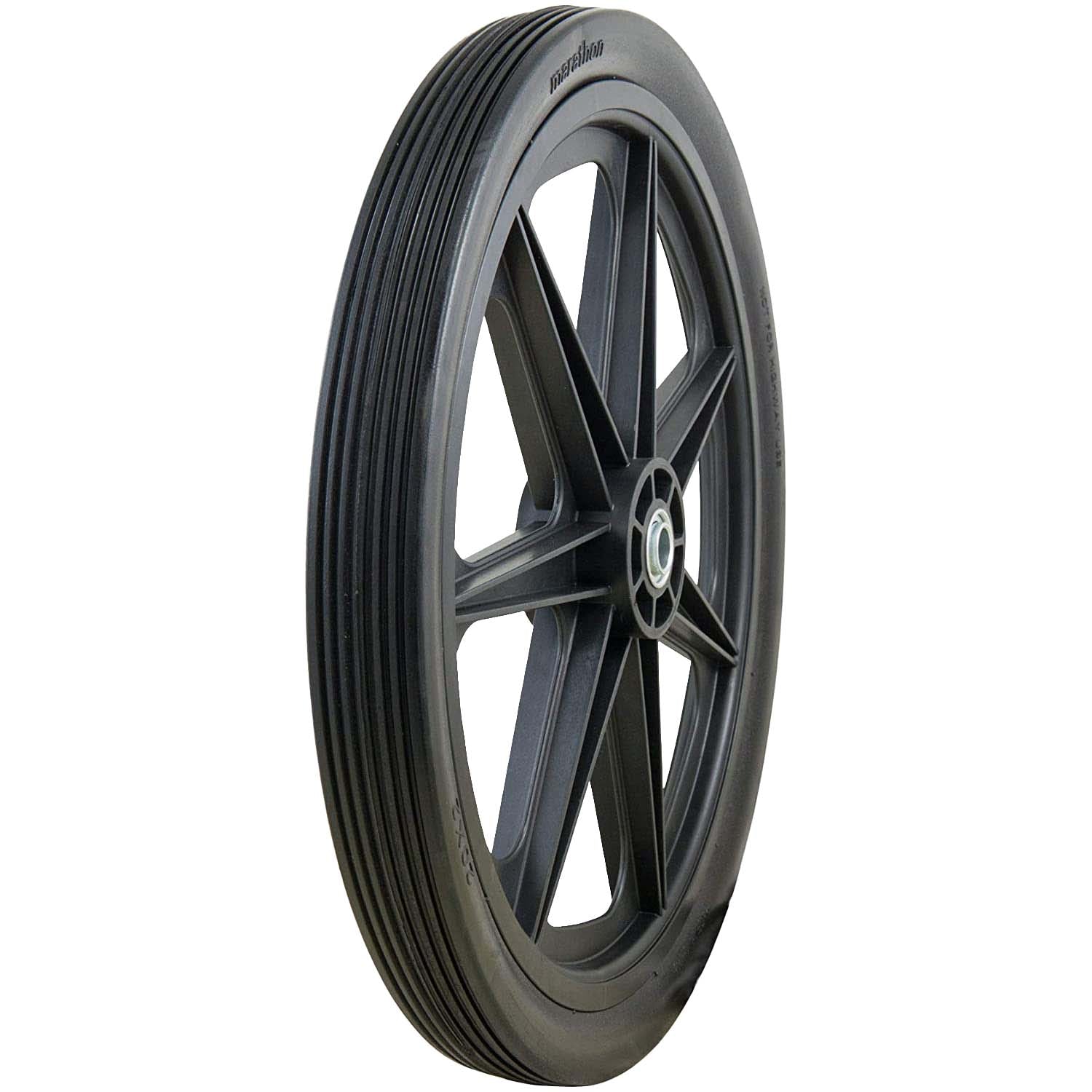 Marathon 92001 Flat Free Ribbed Garden Cart Tire on Rim 20x2 - Pack of 9