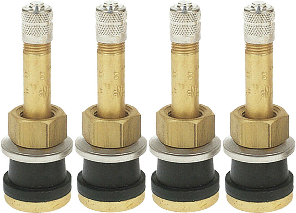 TR500 2" Brass Clamp-in Tubeless Tire Truck Valve Stem Pack of 4