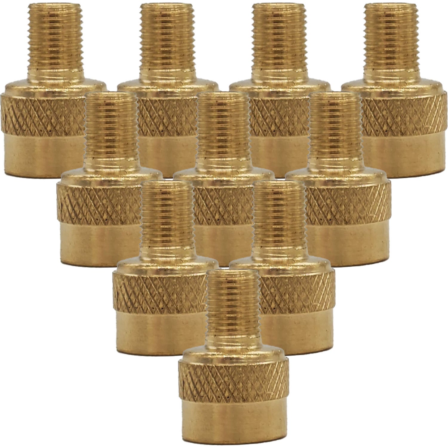 Large to Small Bore Tire Valve Adapter Cap Style for OTR, Truck, Farm Pack of 10