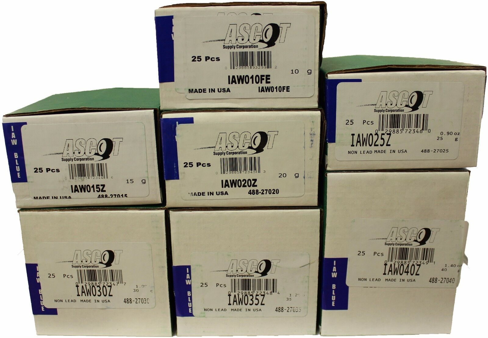 Perfect Equipment IAW Zinc Wheel Weight Bundle 10gm - 40gm (7 Items)