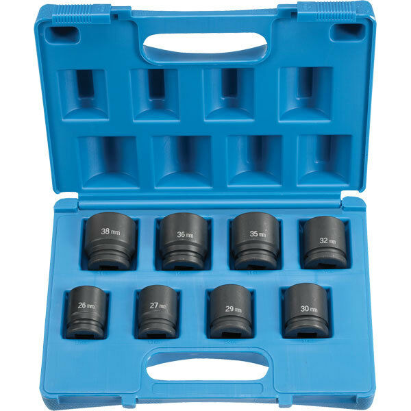 Grey Pneumatic 8134M 3/4" Drive 6 Point Metric 8 Piece Socket Set with Case