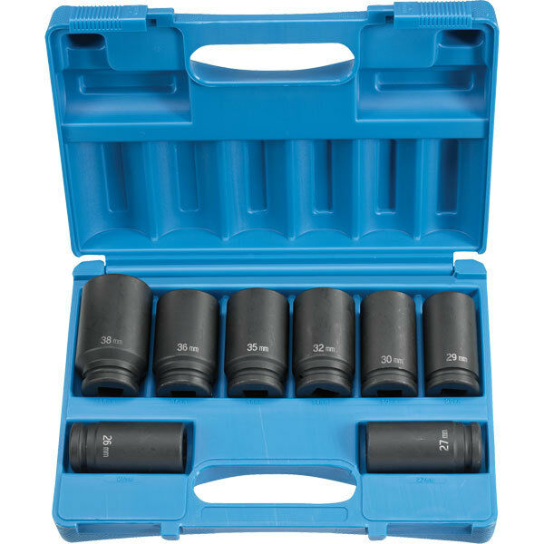 Grey Pneumatic 8134MD 3/4" Drive Deep 6 Point Metric 8 Piece Socket Set in Case