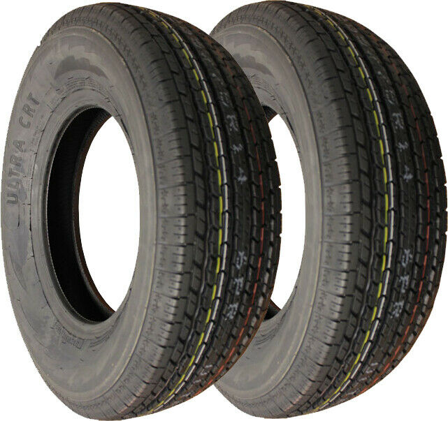 Carlstar Ultra CRT Radial Trailer Tire LRC 6Ply ST175/80R13 - Pack of 2