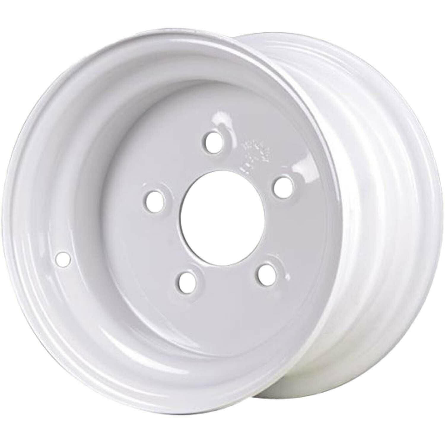 10x6 5 On 4.5 Steel Trailer Wheel - White 900 lb Load Capacity