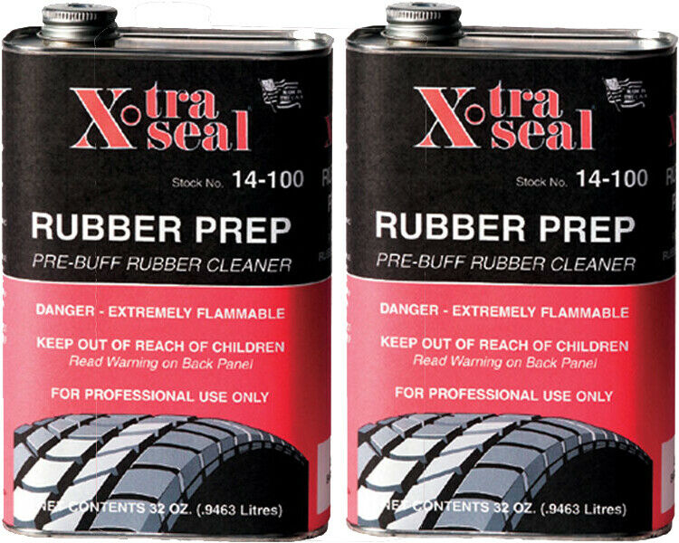 Xtra Seal 14-100 Rubber Prep Liquid Pre Buff Rubber Tire Cleaner 32oz Pack of 2